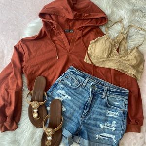 crop hoodie | shein